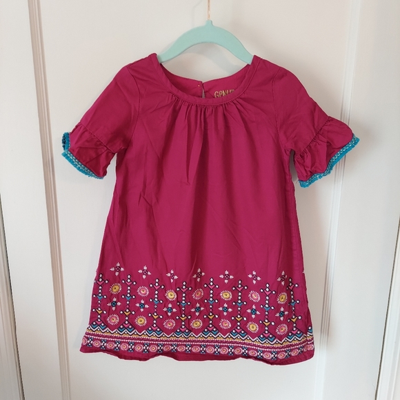 Boho Embroidered Oshkosh Dress - Picture 1 of 5